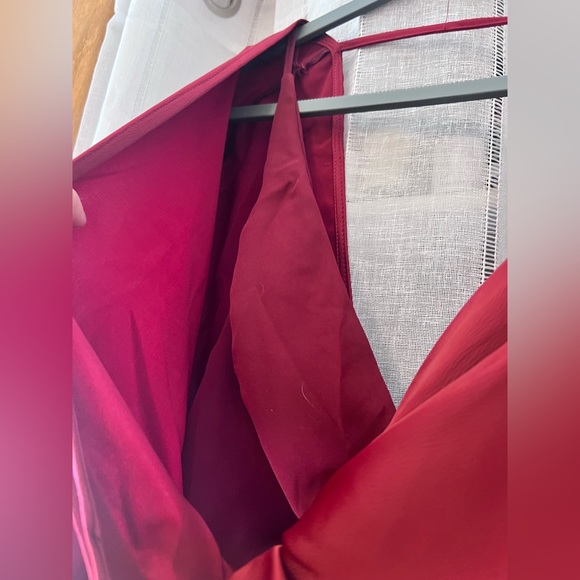 NWT ASOS cocktail satin dress with front slit - Picture 4 of 7